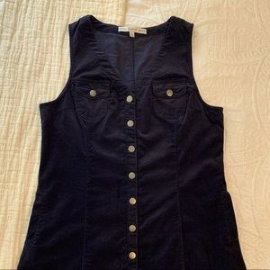 Corduroy Button-Up Dress